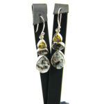 Set unicat din argint cu calcedonia cromata si citrin - stil vintage Art Deco - S289Y21EX - imagine 4