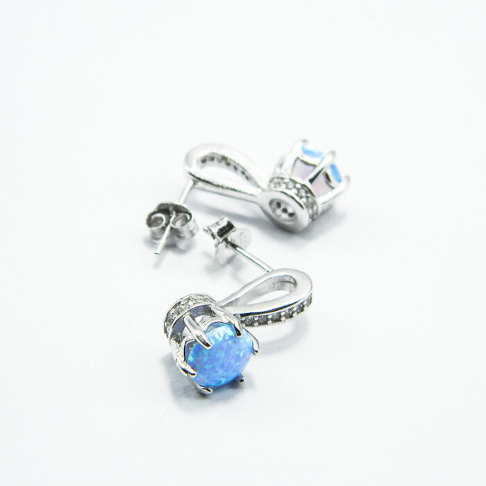Set casual din argint cu opal de foc - Aura - F155F11E - imagine 4