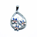 Set din argint email si pietre zirconiu - Butterfly - Unicat - S180A12D-Z - imagine 5