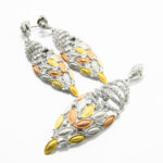 Set statement din argint cu pietre zirconiu si argint aurit - Diana - S230A-12X - imagine 3