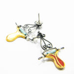 Set unicat handmade din argint cu coral si turcoaz - stil oriental - S135F30FX - imagine 7