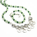 Set unicat handmade din argint cu jad verde si olivina - Hande - HM0586X - imagine 4