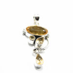 Set unicat din argint cu citrin - stil vintage Art Nouveau - S300Y18EX - imagine 6