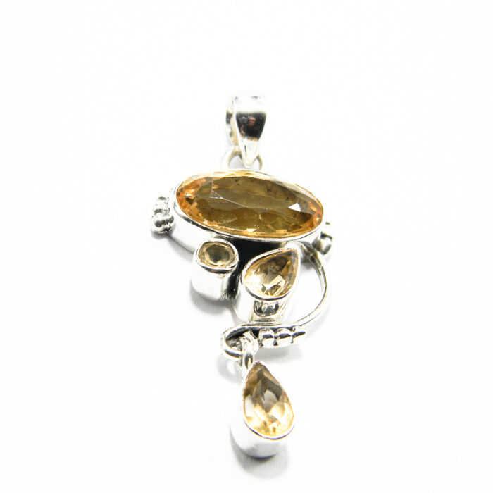 Set unicat din argint cu citrin - stil vintage Art Nouveau - S300Y18EX - imagine 6