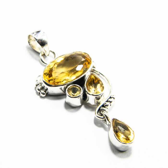 Set unicat din argint cu citrin - stil vintage Art Nouveau - S300Y18EX - imagine 4