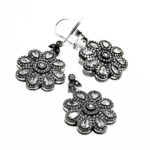 Set din argint cu pietre zirconiu - stil vintage - motive florale - S180E15DX - imagine 3