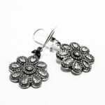 Set din argint cu pietre zirconiu - stil vintage - motive florale - S180E15DX - imagine 4