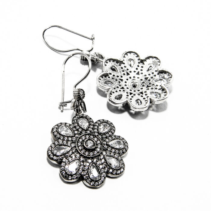 Set din argint cu pietre zirconiu - stil vintage - motive florale - S180E15DX - imagine 6