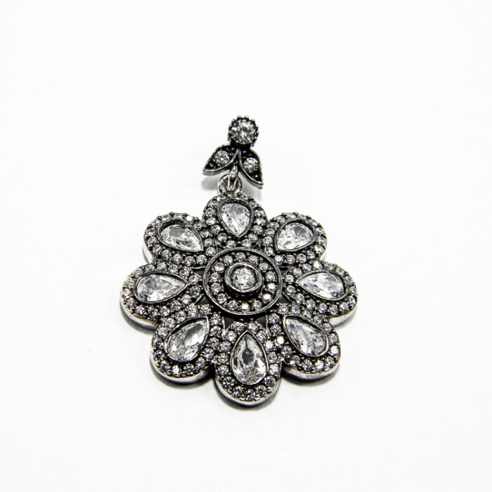 Set din argint cu pietre zirconiu - stil vintage - motive florale - S180E15DX - imagine 7