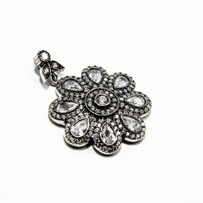 Set din argint cu pietre zirconiu - stil vintage - motive florale - S180E15DX - imagine 5