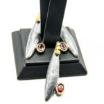 Set vintage handmade din argint cu granat - Unicat - S125A-7Z - imagine 3