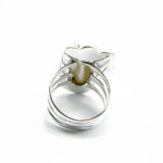 Inel unicat din argint cu perla Baroque - stil vintage - i240Y97G - imagine 5