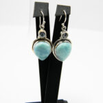 Cercei unicat din argint cu larimar si acvamarin - Iulia - K311Y55E - imagine 4