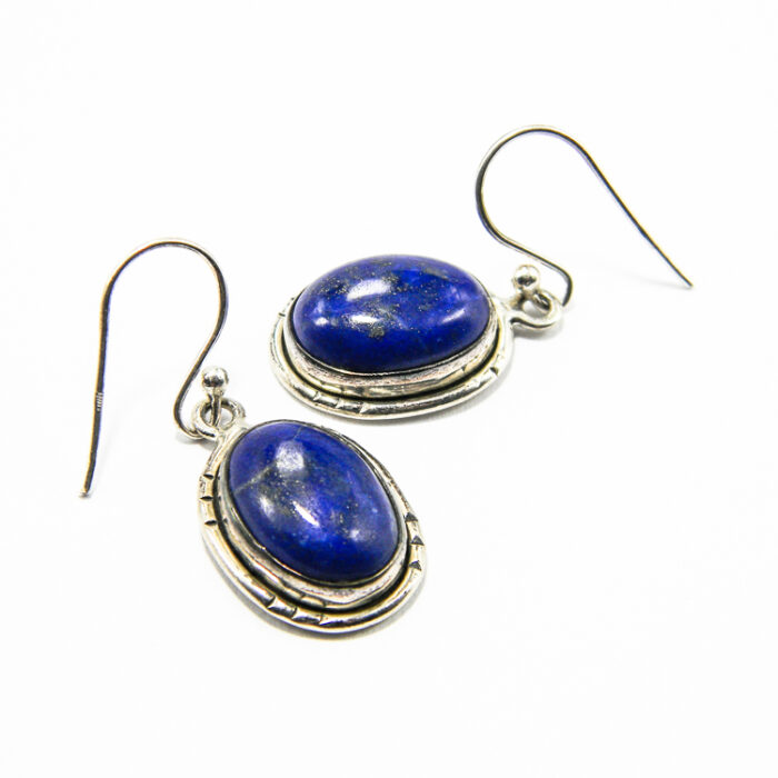 Cercei din argint cu lapis lazuli - stil vintage oriental - K229Y28EX - imagine 2