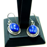 Cercei din argint cu lapis lazuli - stil vintage oriental - K229Y28EX - imagine 3