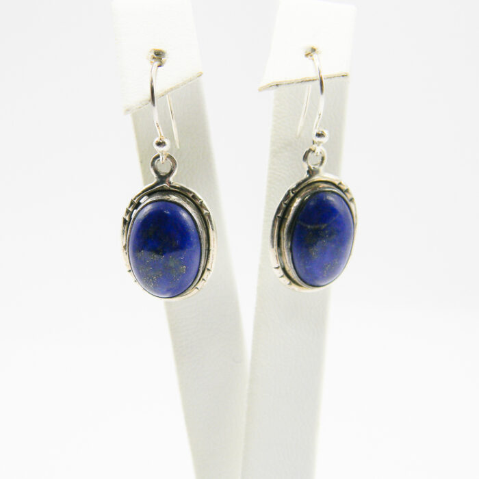 Cercei din argint cu lapis lazuli - stil vintage oriental - K229Y28EX - imagine 4