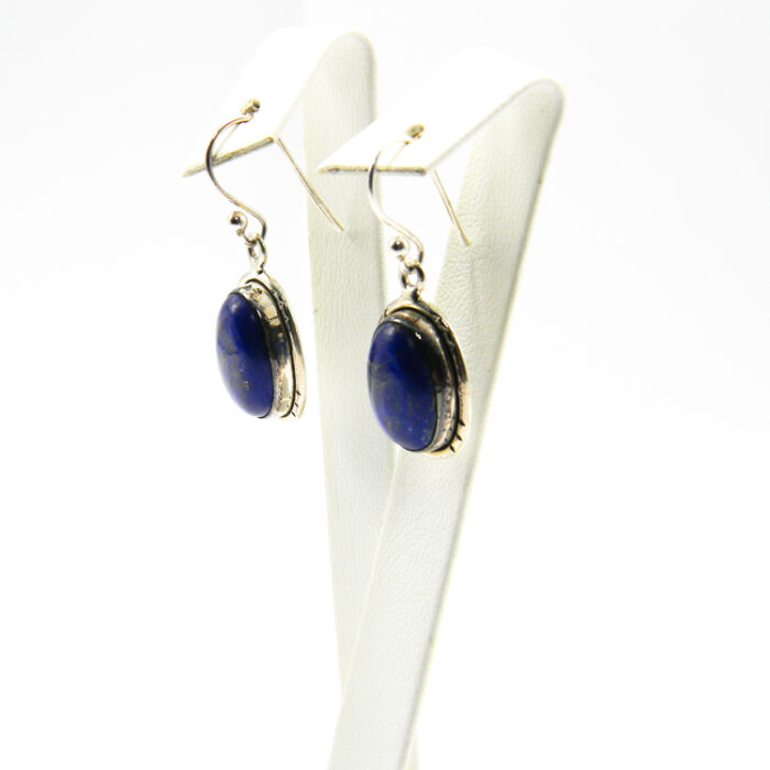 Cercei din argint cu lapis lazuli - stil vintage oriental - K229Y28EX - imagine 6