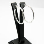 Cercei rotunzi din argint fara pietre - Creole - K170A75EX - imagine 4