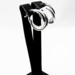 Cercei rasuciti din argint fara pietre - stil fashion - Rona - K170A59E - imagine 6