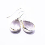 Cercei din argint cu cuart roz - Celia - K311Y56E - imagine 3