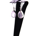 Cercei din argint cu cuart roz - Celia - K311Y56E - imagine 4