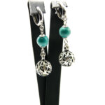 Cercei unicat handmade din argint si turcoaz - Theodora - K135HM115G - imagine 4
