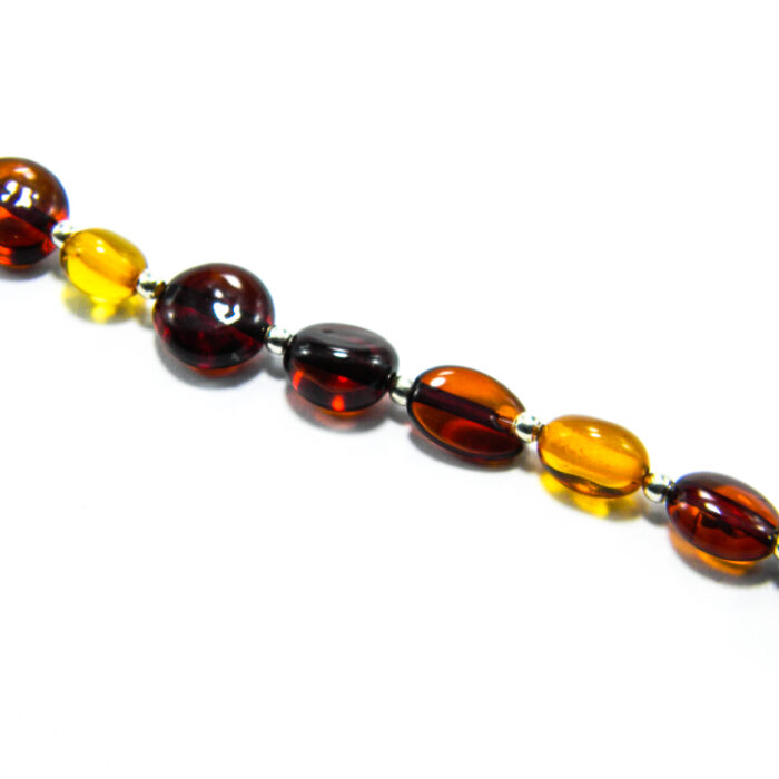 Bratara handmade din argint cu chihlimbar - Unicat - B210HM63FX - imagine 2