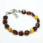 Bratara handmade din argint cu chihlimbar - Unicat - B210HM63FX - imagine 4