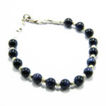 Bratara handamde din argint cu piatra stelelor - Unicat - stil fashion - HM0543 - imagine 3