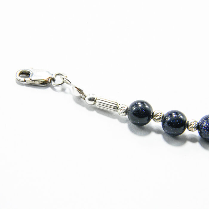 Bratara handamde din argint cu piatra stelelor - Unicat - stil fashion - HM0543 - imagine 6