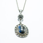 Colier vintage din argint cu lapis lazuli - Henrietta - CL115HM21D - imagine 3