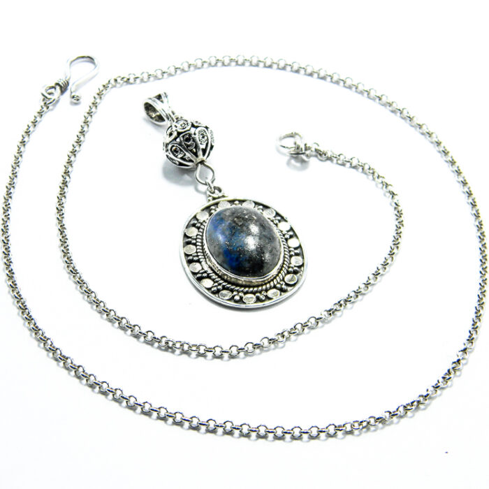 Colier vintage din argint cu lapis lazuli - Henrietta - CL115HM21D - imagine 2