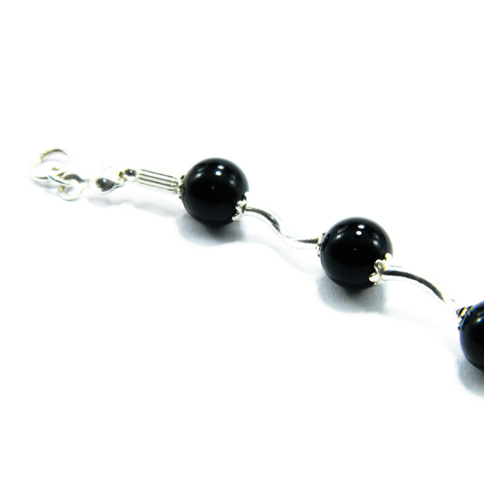 Colier handmade unicat din argint si onix - stil fashion - HM0654 - imagine 6