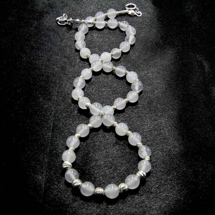 Colier handmade din argint si piatra lunii - Unicat - HM0776 - imagine 5