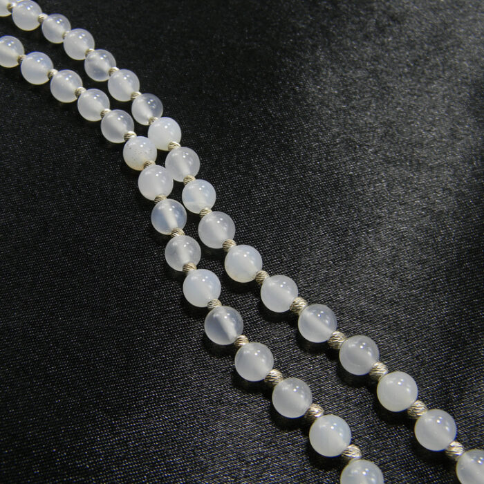 Colier handmade din argint si piatra lunii - Unicat - HM0776 - imagine 4