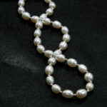 Colier unicat handmade din perle crem si argint - Coralia - HM0746X - imagine 2