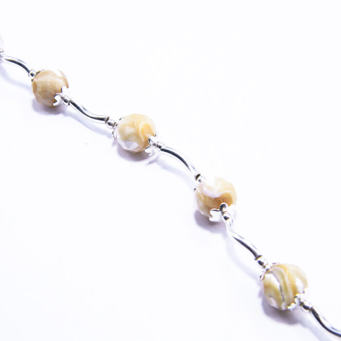 Colier handmade din argint cu sidef - Unicat - stil fashion -  HM0801X - imagine 5