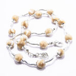 Colier handmade din argint cu sidef - Unicat - stil fashion -  HM0801X - imagine 2