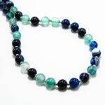 Colier unicat handmade din argint cu agate albastre - Diana - CL145F9F - imagine 4