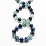 Colier unicat handmade din argint cu agate albastre - Diana - CL145F9F - imagine 5