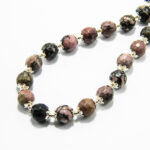 Colier unicat handmade din unakite si argint - stil vintage - CL300Y8B - imagine 3