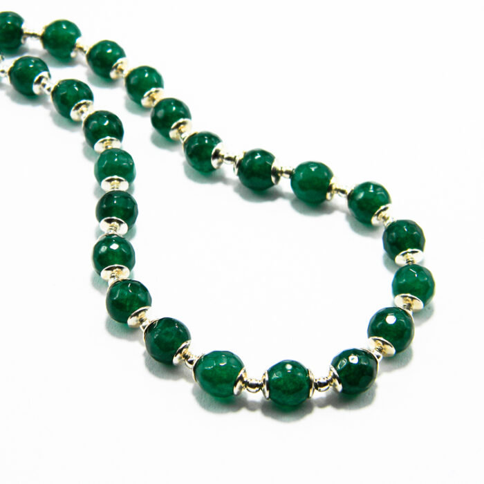 Colier handmade unicat din argint cu jad verde - Eliana - CL135F13F - imagine 5