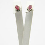 Cercei mici din argint cu rubin - stil fashion - K334TY95E3 - imagine 5
