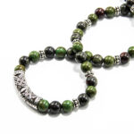 Colier unicat din argint cu jasp verde - stil vintage - Unisex - HM0532X - imagine 10