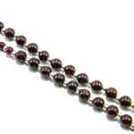 Colier unicat handmade din argint cu granat - influente florale - HM0657X - imagine 6