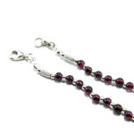 Colier unicat handmade din argint cu granat - influente florale - HM0657X - imagine 7