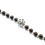 Colier unicat handmade din argint cu granat - influente florale - HM0657X - imagine 2