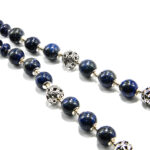 Colier handmade statement din argint cu lapis lazuli - stil vintage - HM0629X - imagine 5