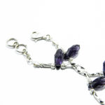Colier unicat handmade din argint si cristale mov - Olivia - HM0529X - imagine 6