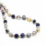 Colier unicat handmade din argint cu agate colorate - stil fashion - CL145F15EX - imagine 2